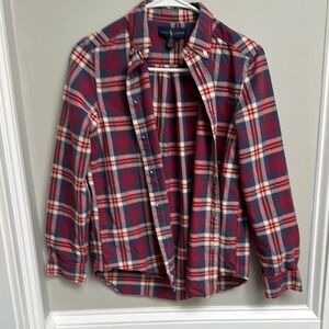 Ralph Lauren Red and Blue Plaid Kids Button Down Shirt